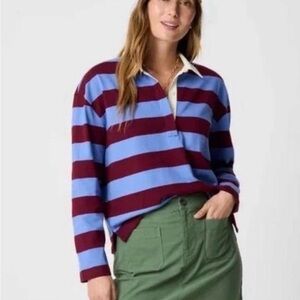 J Crew Factory Striped Rugby Shirt